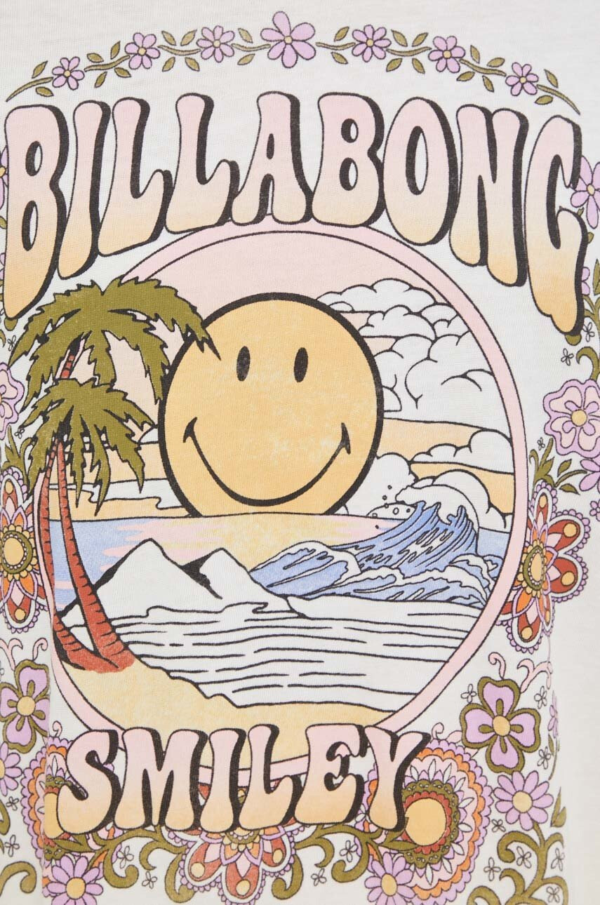 Billabong Памучна тениска X SMILEY в бяло - Pepit.bg