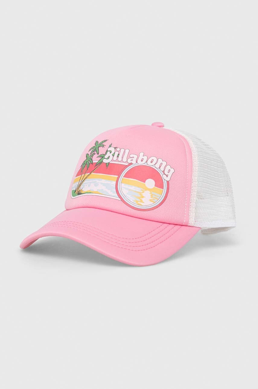 Billabong Шапка с козирка в розово с принт - Pepit.bg