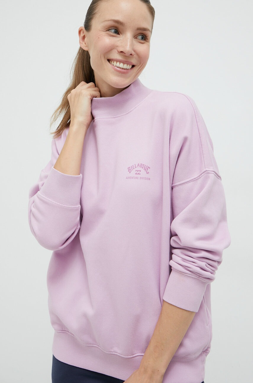 Billabong Суичър в розово с изчистен дизайн - Pepit.bg