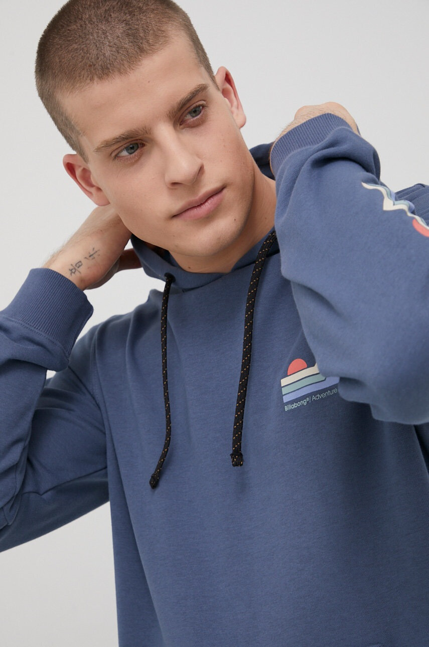 Billabong Суичър мъжка в лилаво с принт - Pepit.bg