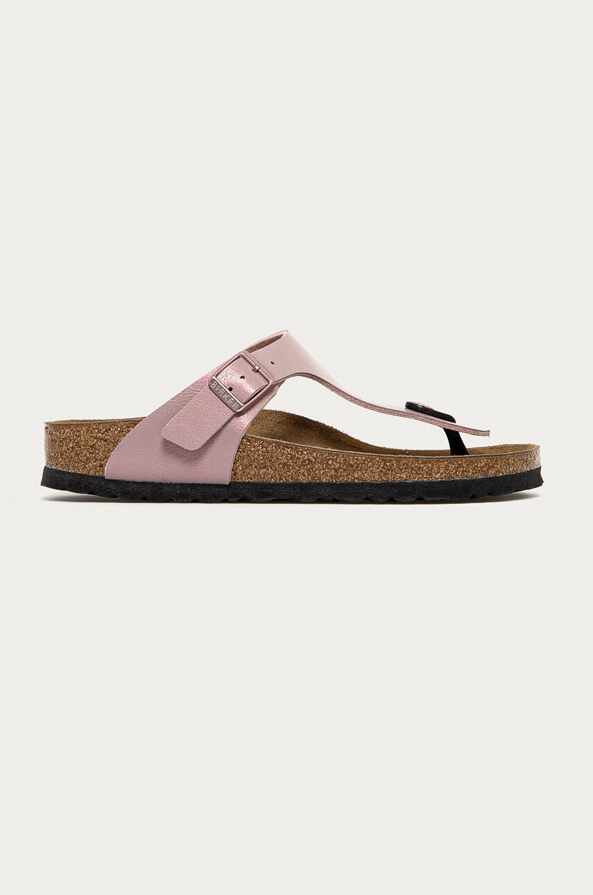 Birkenstock Чехли дамски в лилаво с равна подметка - Pepit.bg