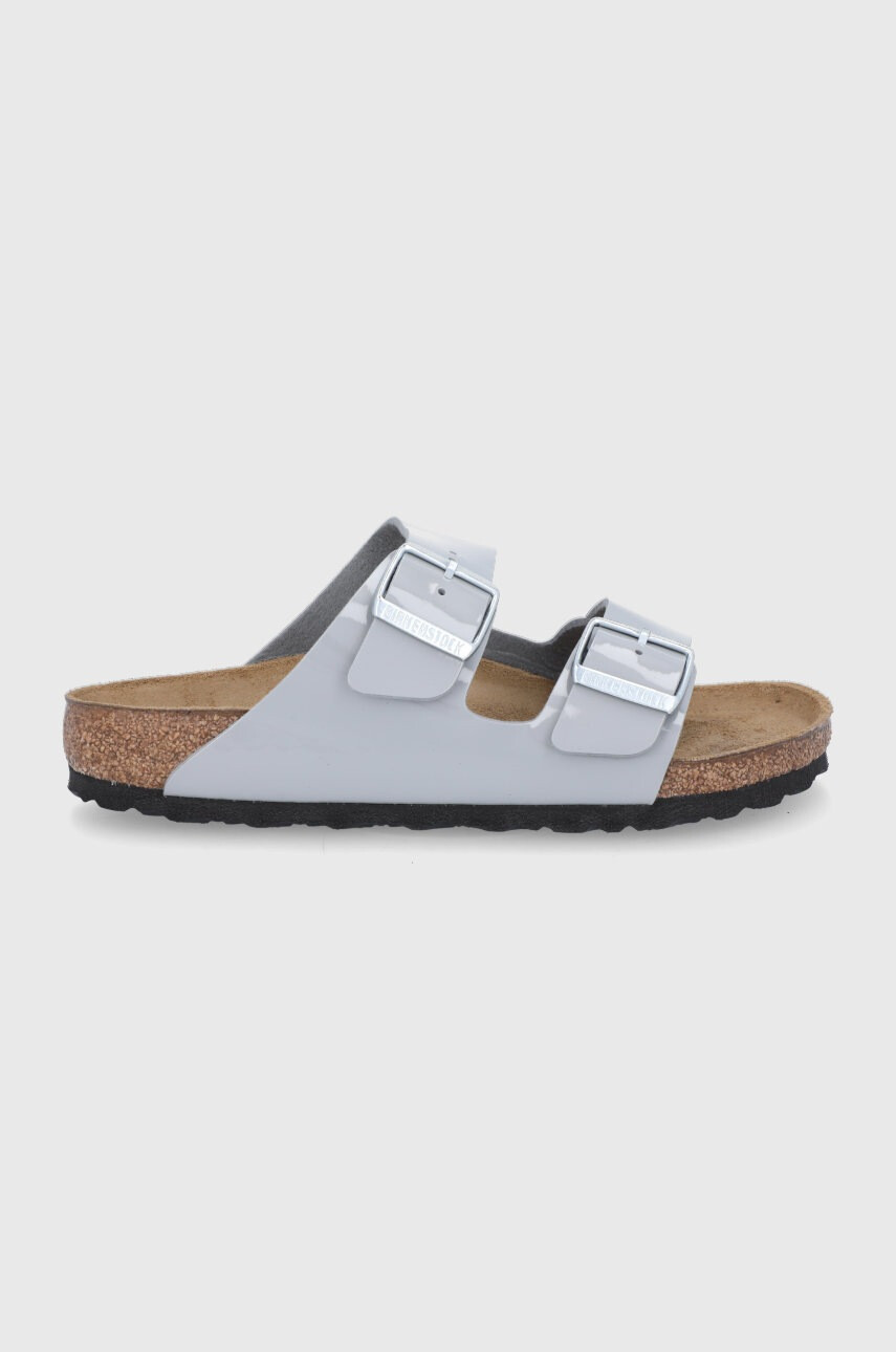 Birkenstock Чехли Patent Alloy дамски в сиво - Pepit.bg