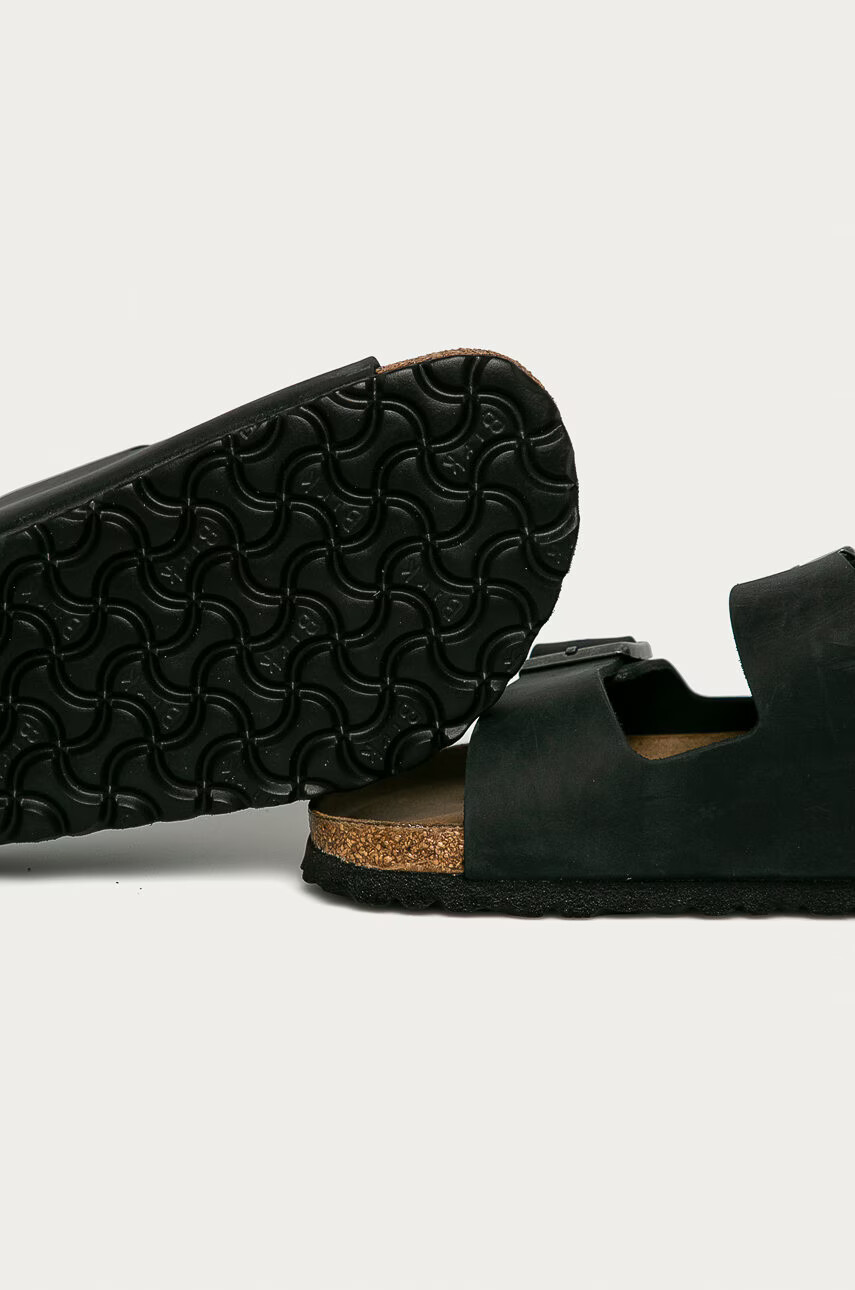 Birkenstock Чехли от набук Arizona в черно - Pepit.bg