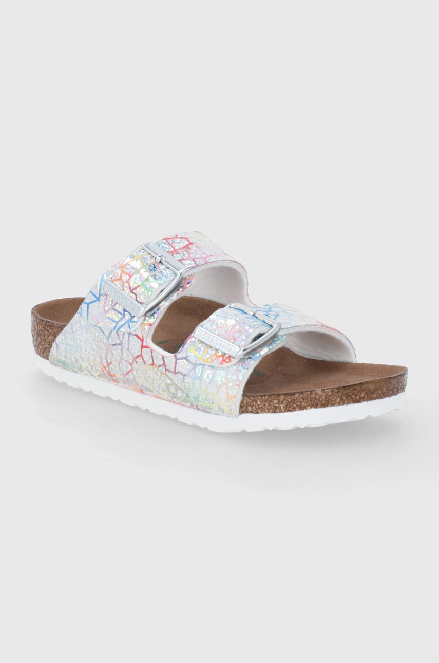 Birkenstock Детски чехли в сребристо - Pepit.bg
