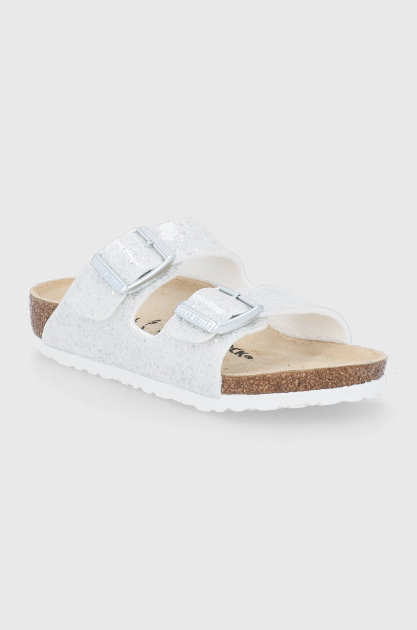 Birkenstock Детски чехли в сребристо - Pepit.bg