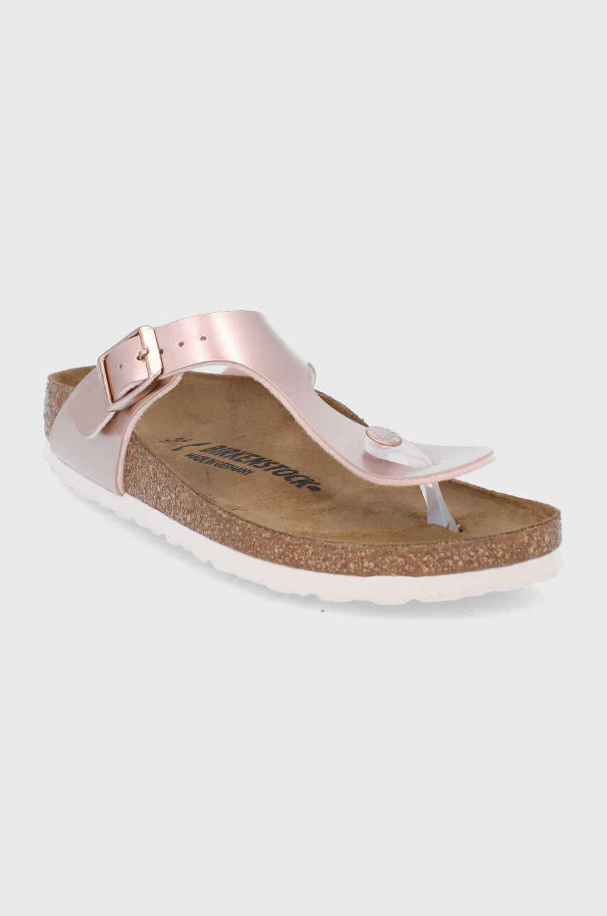 Birkenstock Детски джапанки в златисто - Pepit.bg