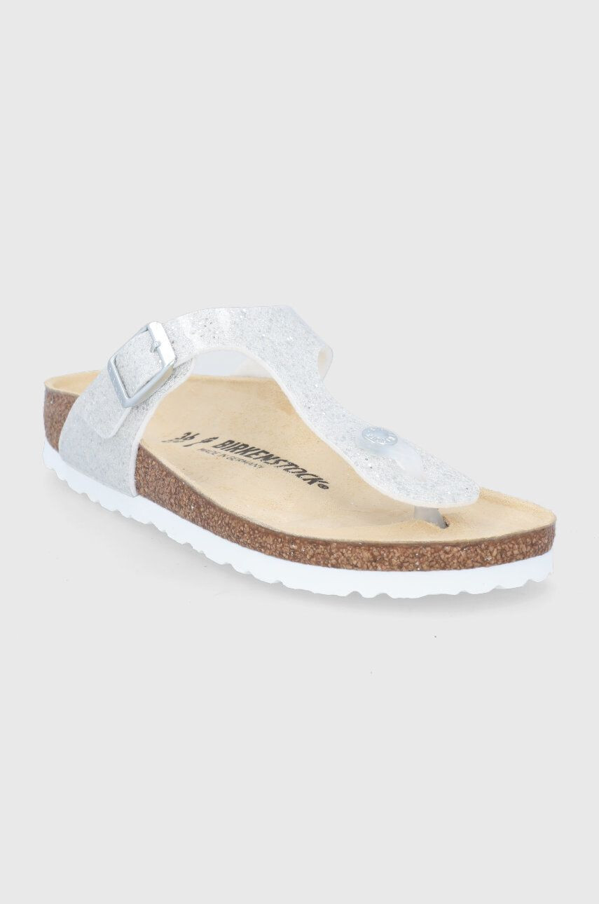 Birkenstock Детски джапанки в сребристо - Pepit.bg