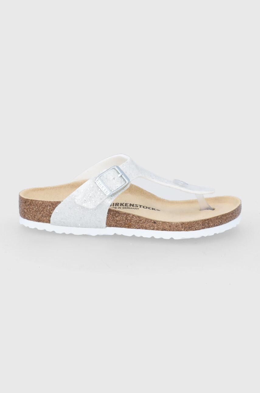 Birkenstock Детски джапанки в сребристо - Pepit.bg