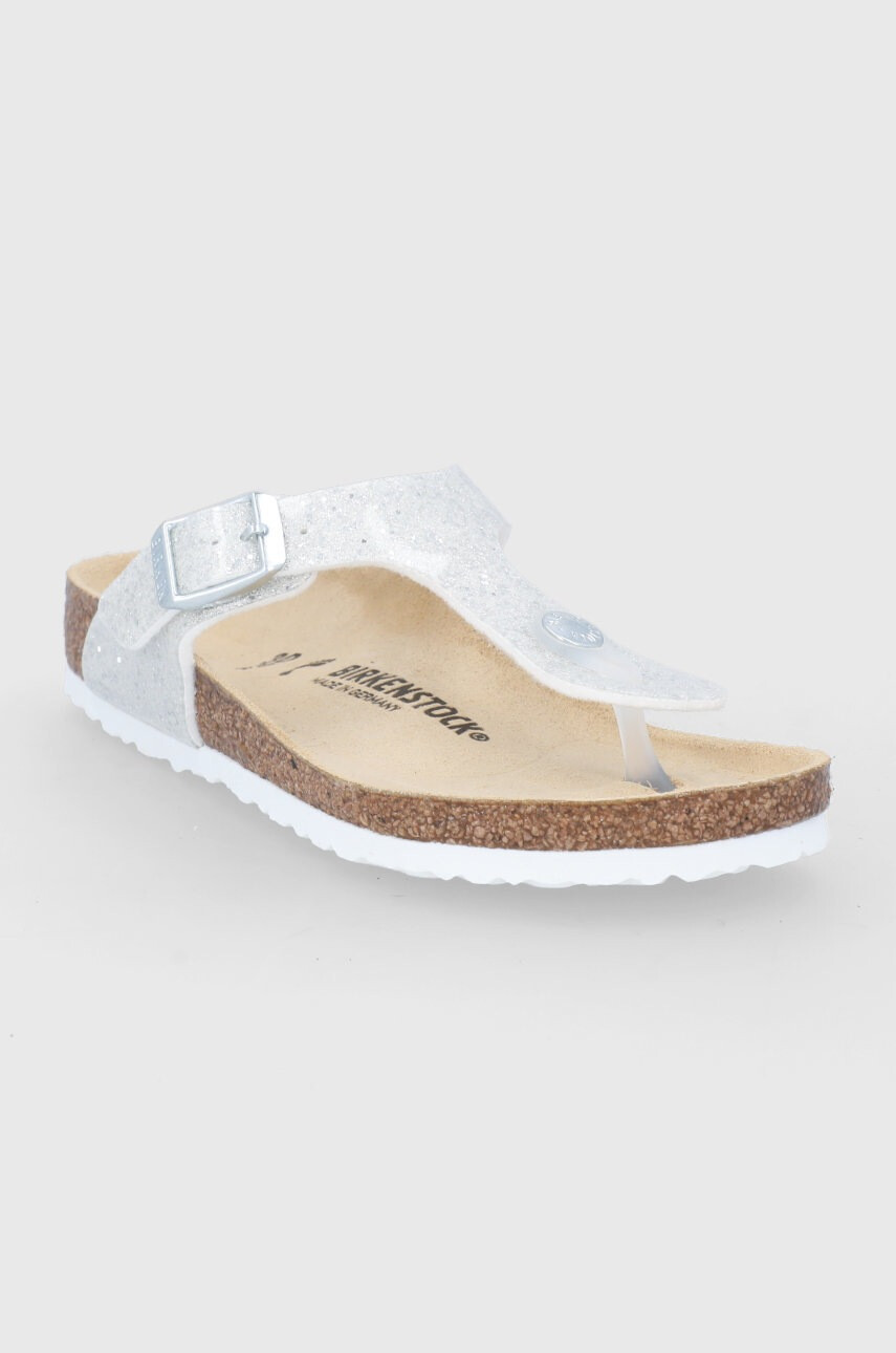Birkenstock Детски джапанки в сребристо - Pepit.bg