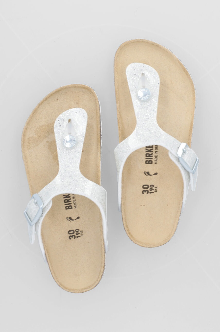Birkenstock Детски джапанки в сребристо - Pepit.bg