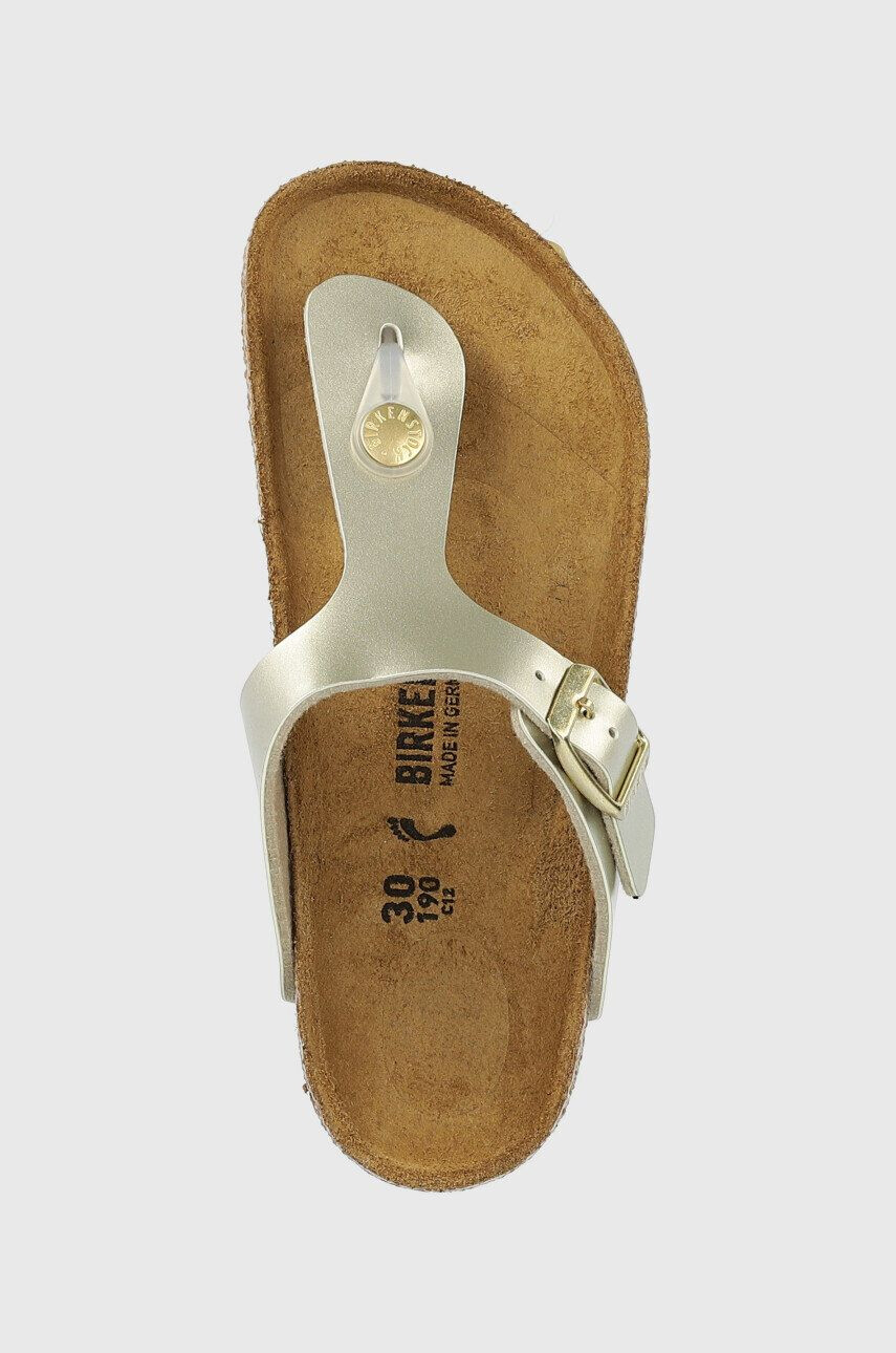 Birkenstock Детски джапанки Gizeh в златисто - Pepit.bg