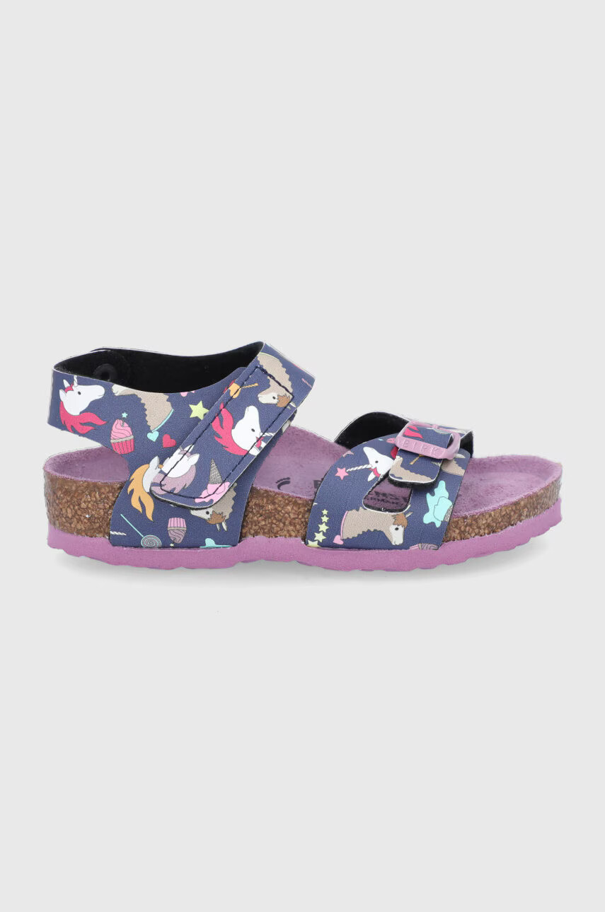 Birkenstock Детски сандали от кожа Colorado в тъмносиньо - Pepit.bg