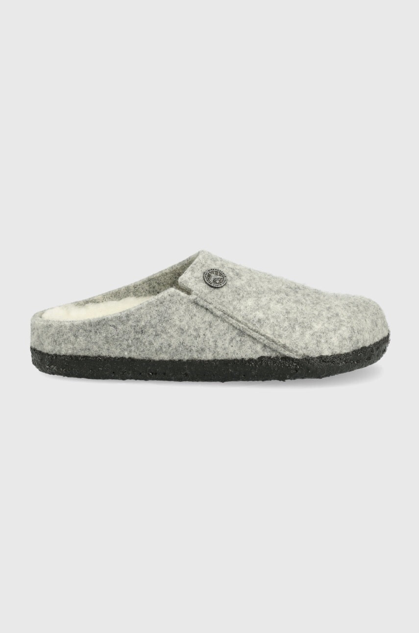 Birkenstock Детски вълнени пантофи в сиво - Pepit.bg