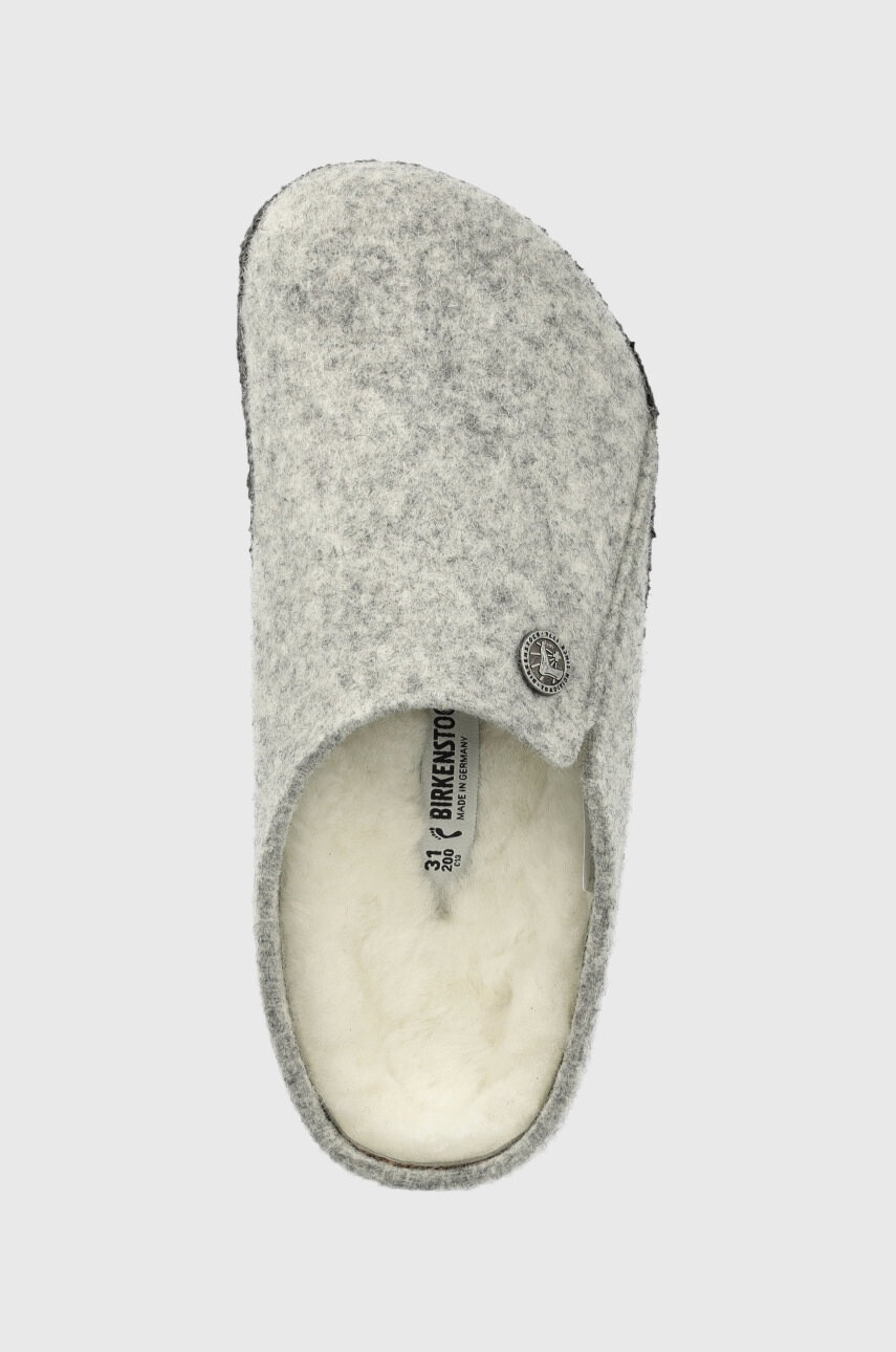 Birkenstock Детски вълнени пантофи в сиво - Pepit.bg