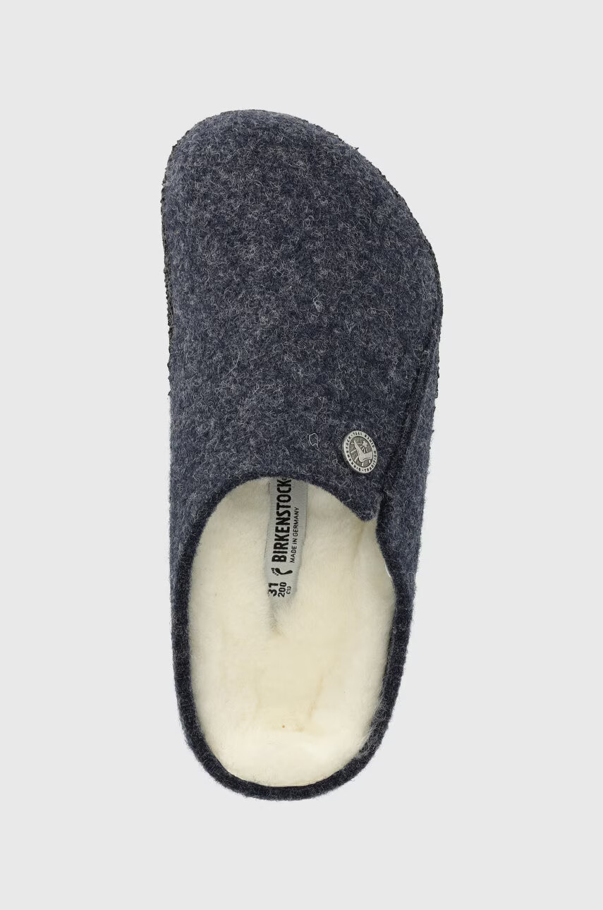 Birkenstock Детски вълнени пантофи в тъмносиньо - Pepit.bg