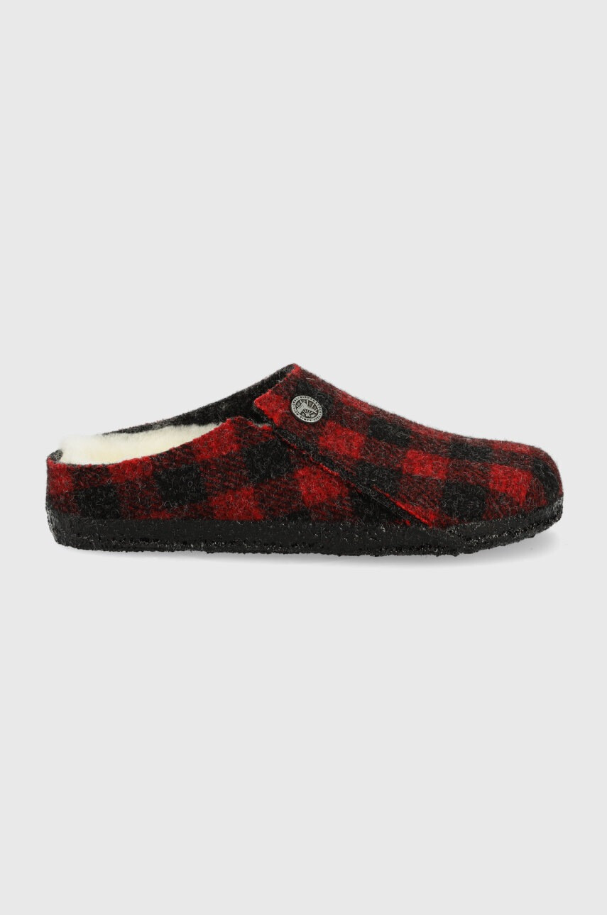 Birkenstock Детски вълнени пантофи в червено - Pepit.bg