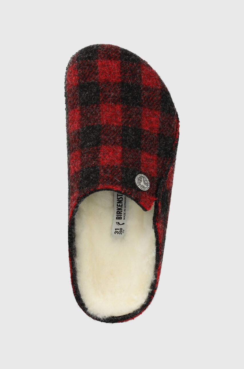 Birkenstock Детски вълнени пантофи в червено - Pepit.bg