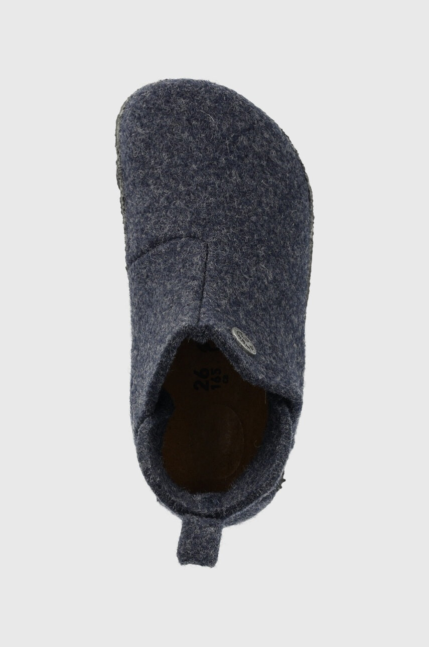 Birkenstock Детски вълнени пантофи в тъмносиньо - Pepit.bg