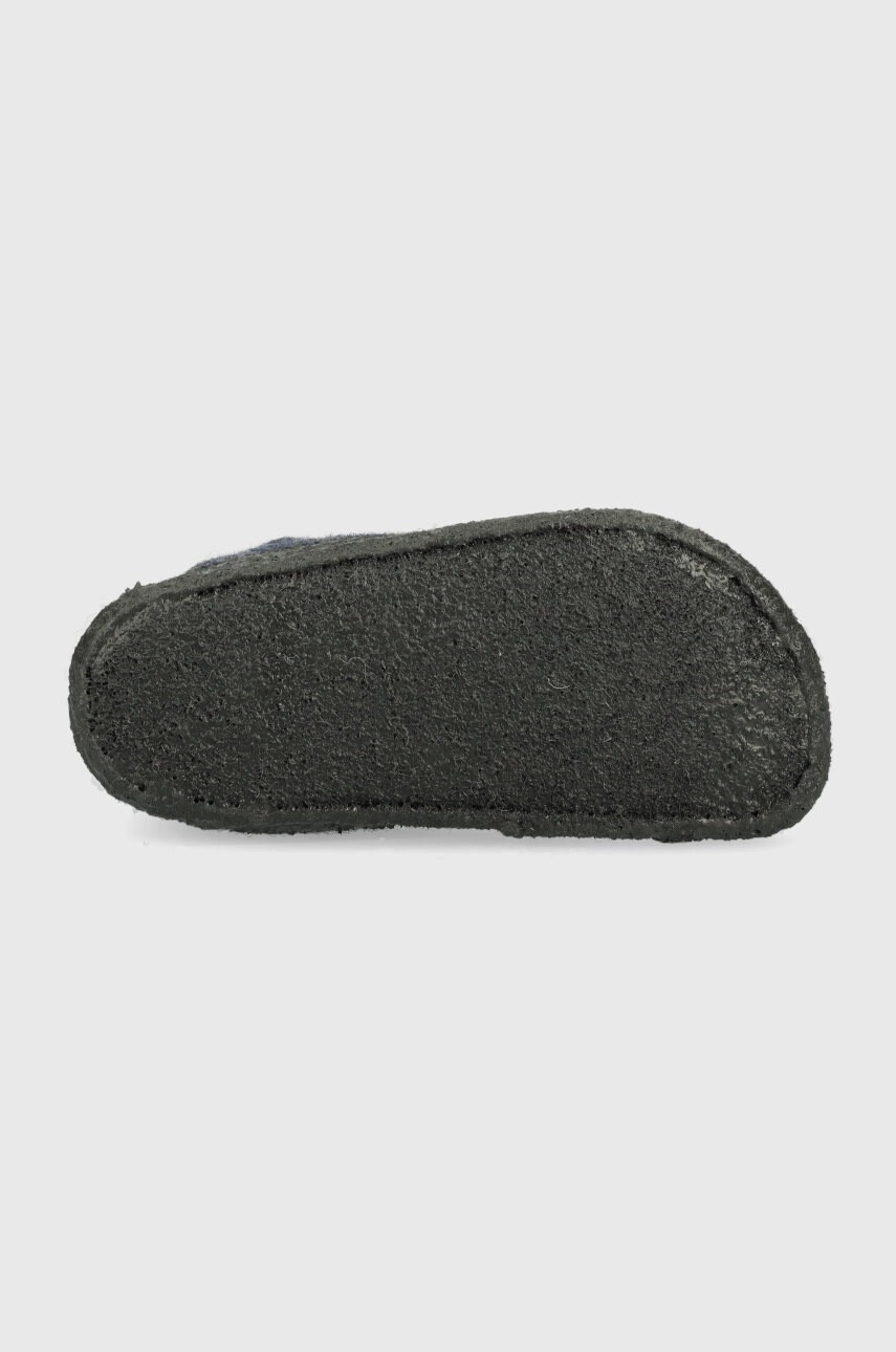 Birkenstock Детски вълнени пантофи в тъмносиньо - Pepit.bg