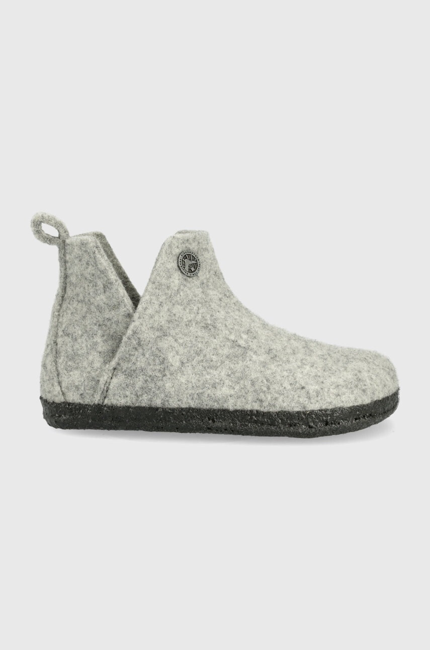 Birkenstock Детски вълнени пантофи в сиво - Pepit.bg