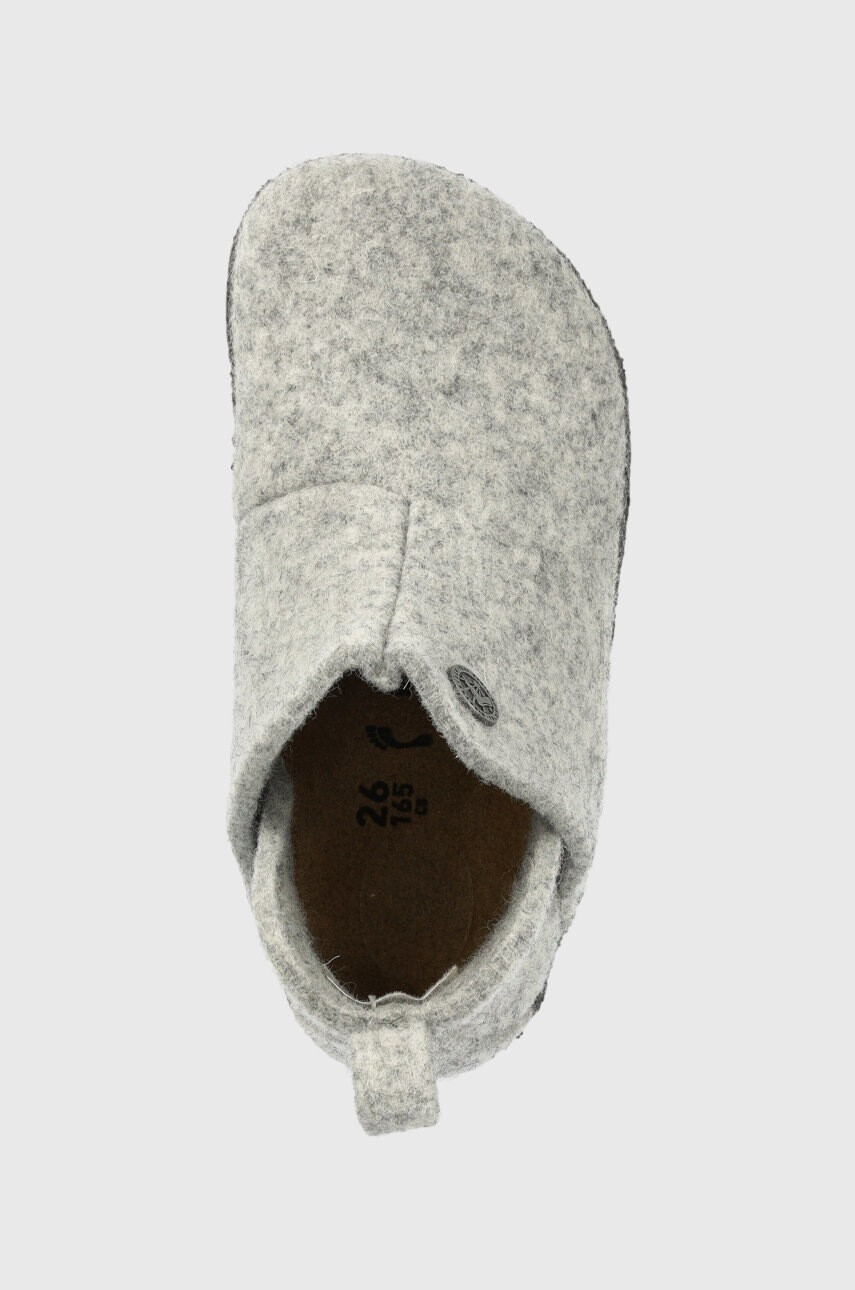 Birkenstock Детски вълнени пантофи в сиво - Pepit.bg