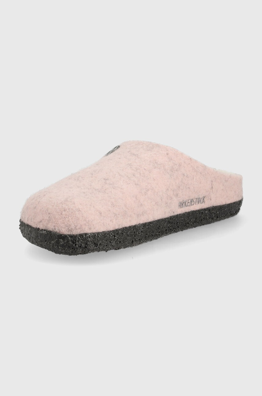 Birkenstock Детски вълнени пантофи в розово - Pepit.bg