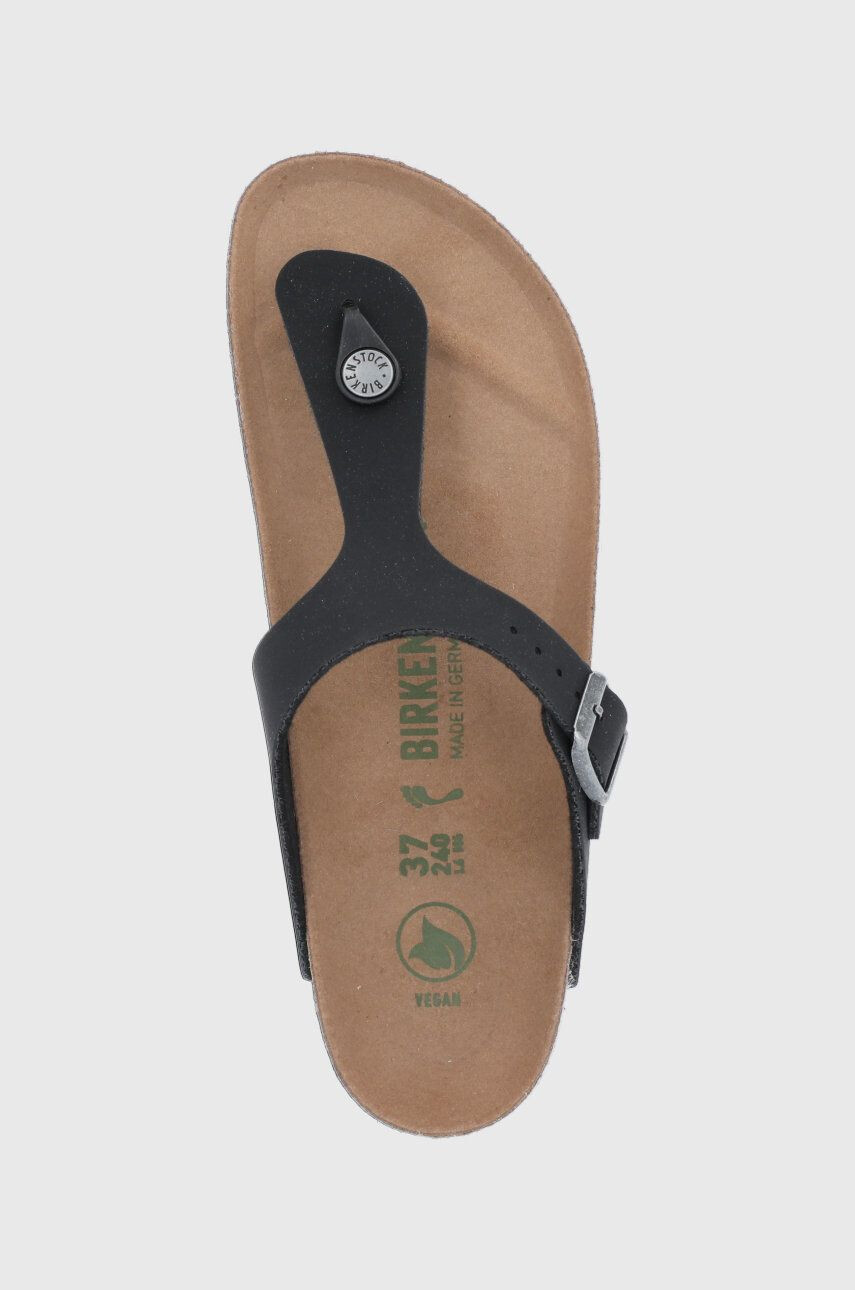 Birkenstock Джапанки Gizeh дамски в черно с равна подметка - Pepit.bg