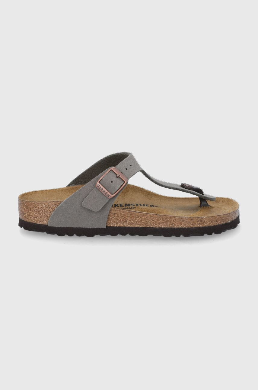 Birkenstock Джапанки Gizeh дамски в сиво с равна подметка - Pepit.bg