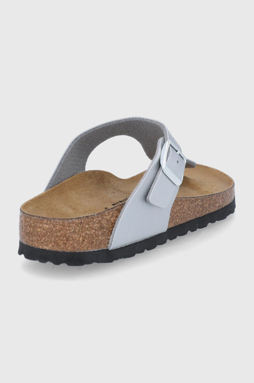 Birkenstock Джапанки Gizeh дамски в сребристо с равна подметка - Pepit.bg