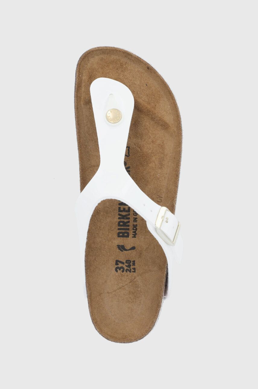 Birkenstock Джапанки Gizeh дамски в бяло с равна подметка - Pepit.bg