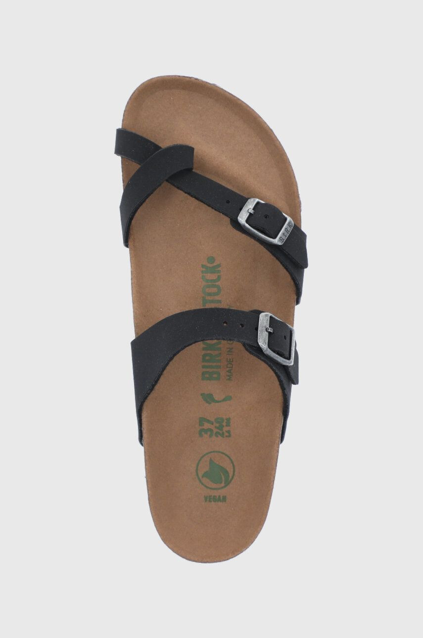 Birkenstock Джапанки Mayari дамски в черно с равна подметка - Pepit.bg