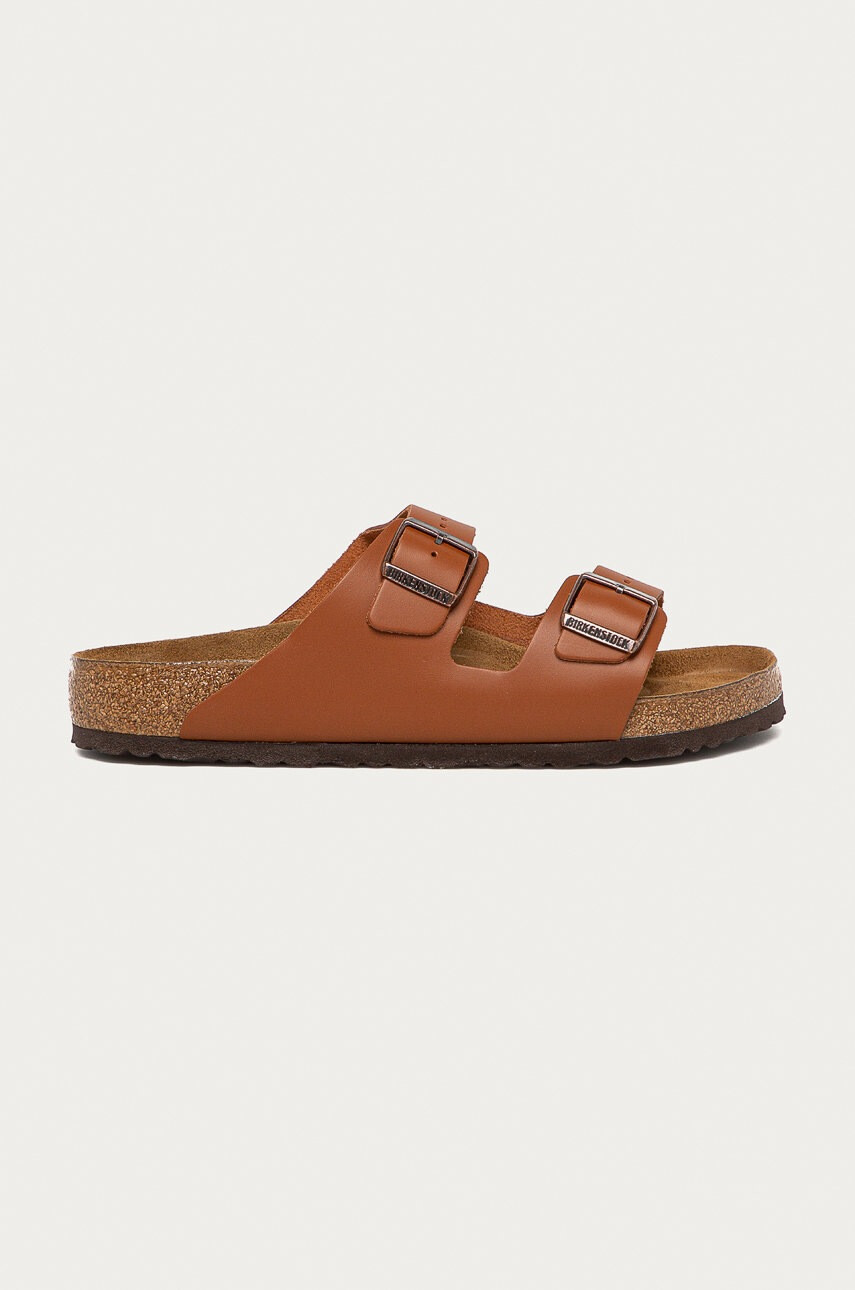 Birkenstock Кожени чехли Arizona в кафяво - Pepit.bg