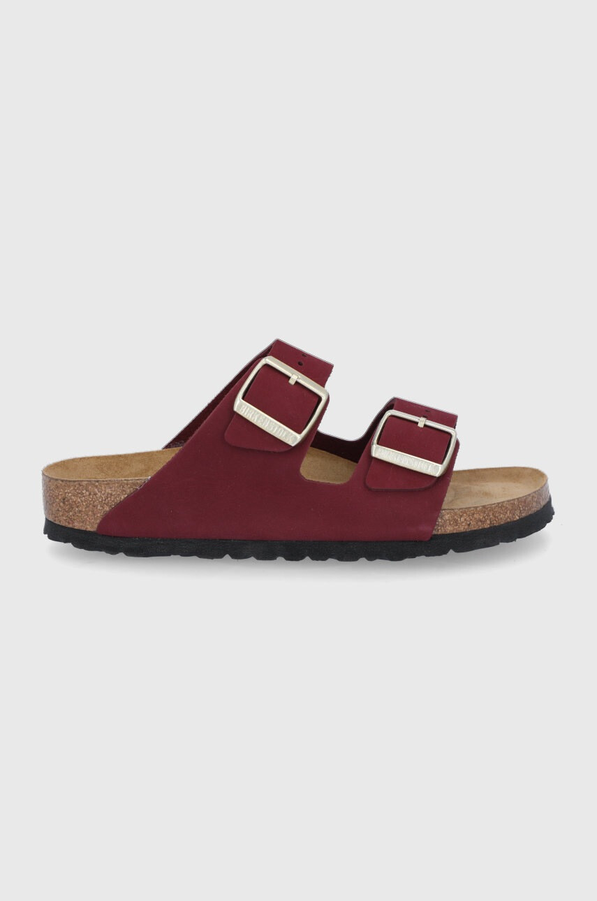 Birkenstock Кожени чехли Arizona дамски в кафяво - Pepit.bg