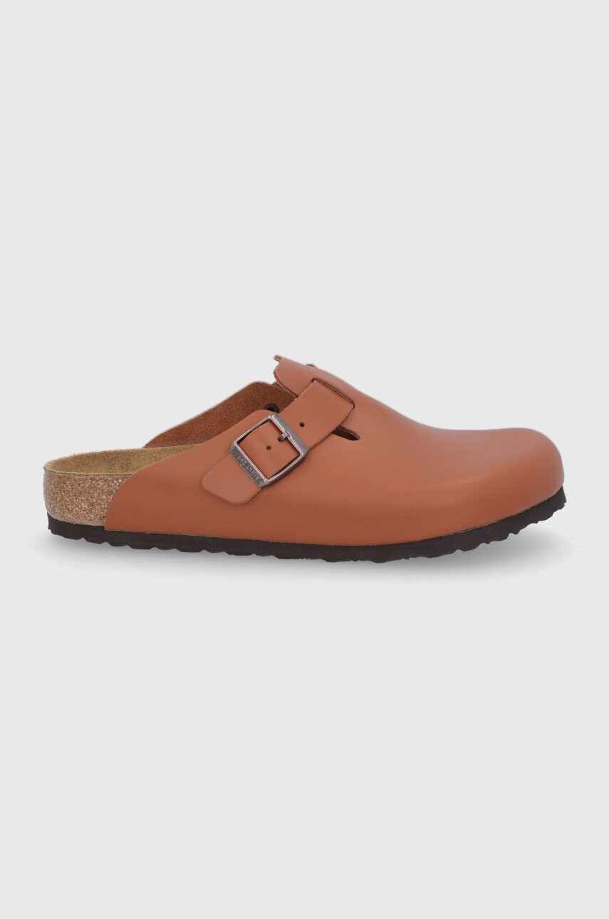 Birkenstock Кожени чехли в кафяво - Pepit.bg
