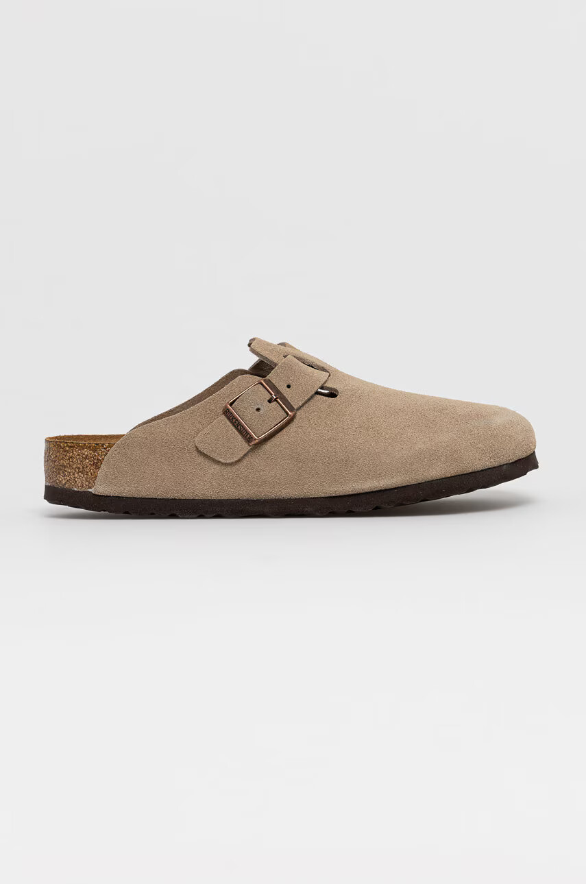 Birkenstock Кожени чехли мъжки в бежово - Pepit.bg