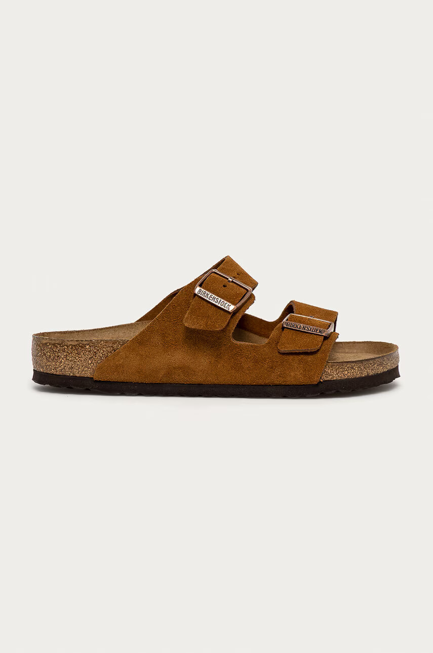 Birkenstock Кожени чехли Arizona в кафяво 1009526 - Pepit.bg
