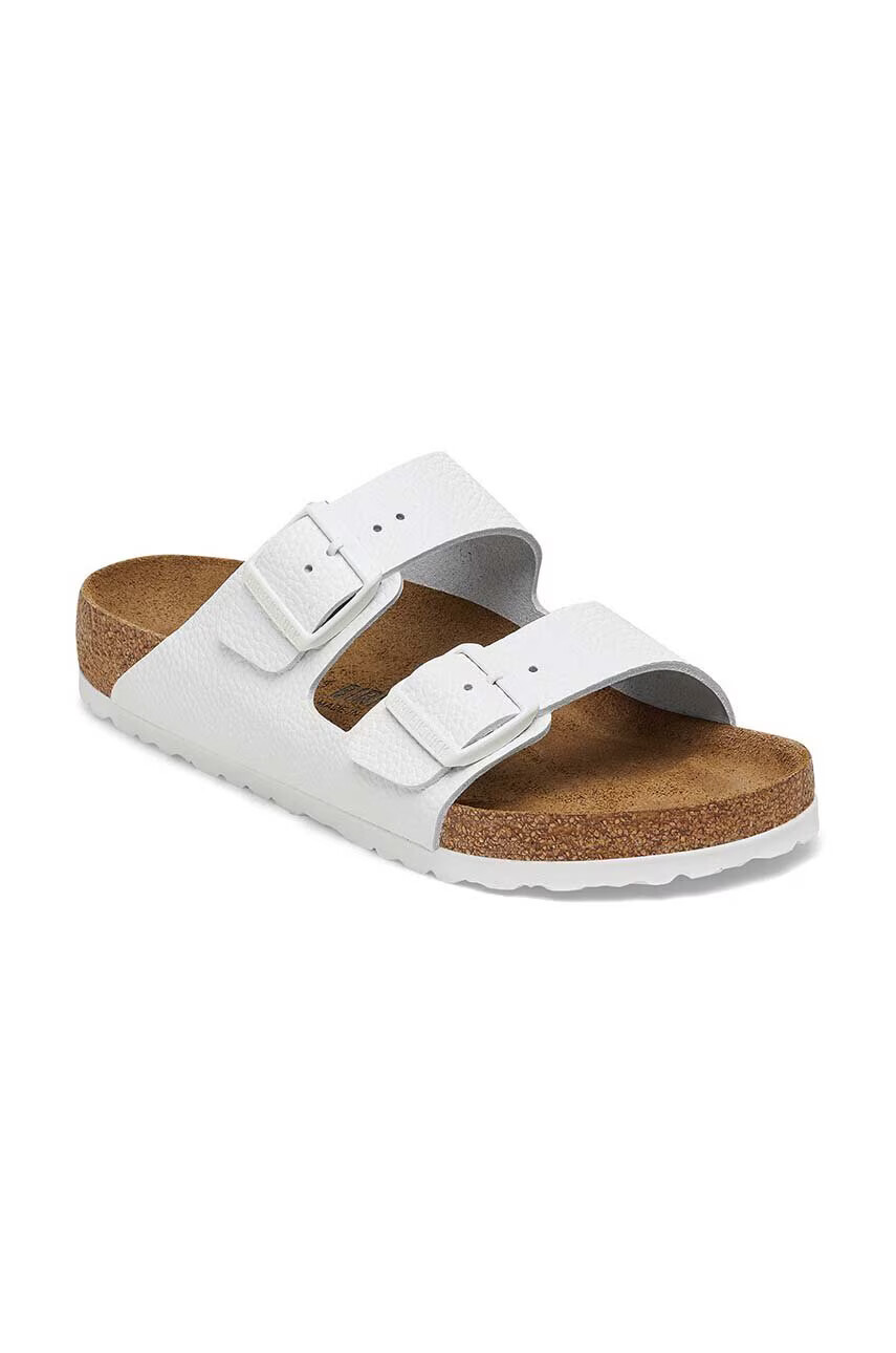 Birkenstock Кожени чехли Arizona в бяло 1025048 - Pepit.bg