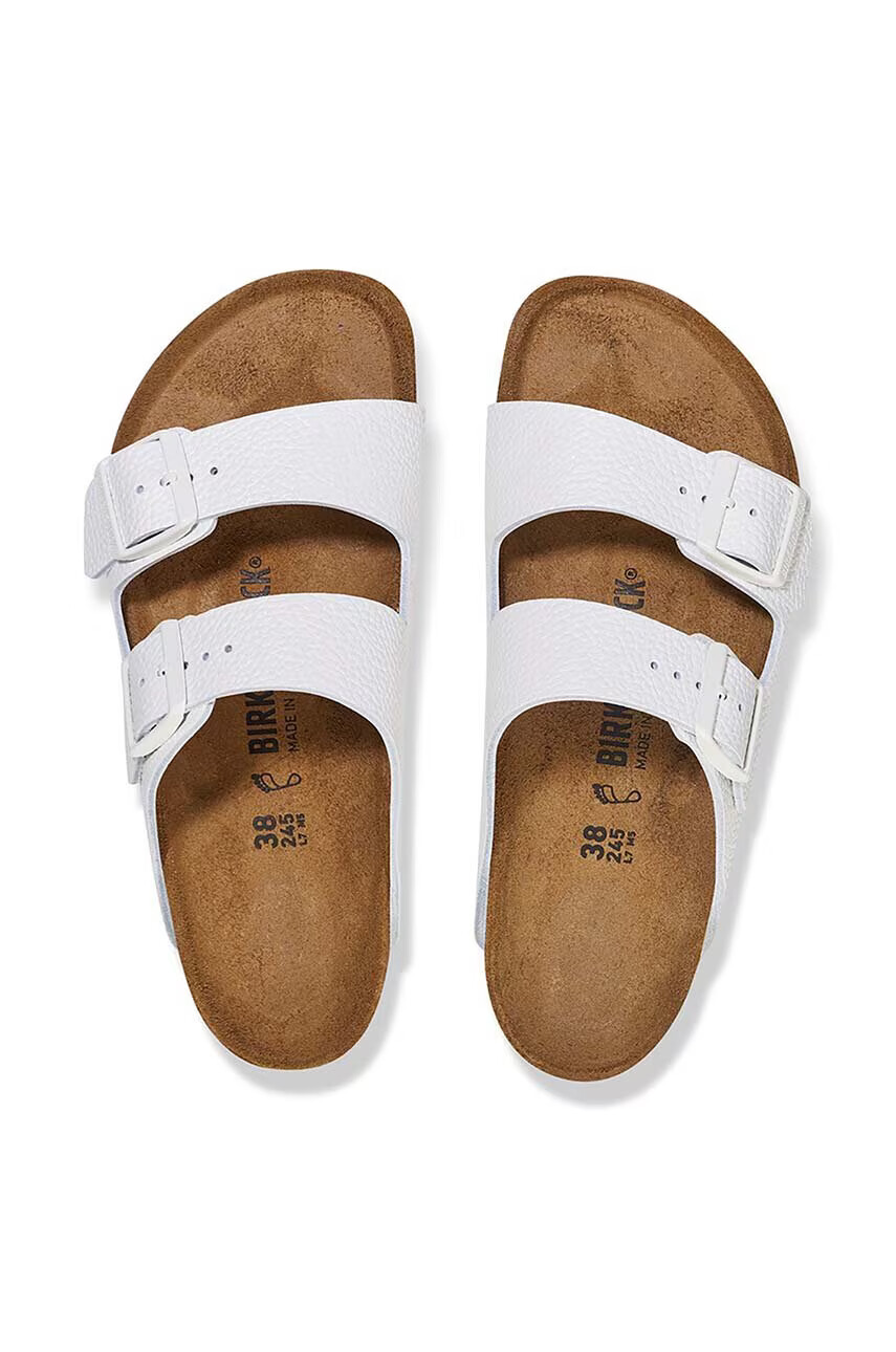 Birkenstock Кожени чехли Arizona в бяло 1025048 - Pepit.bg