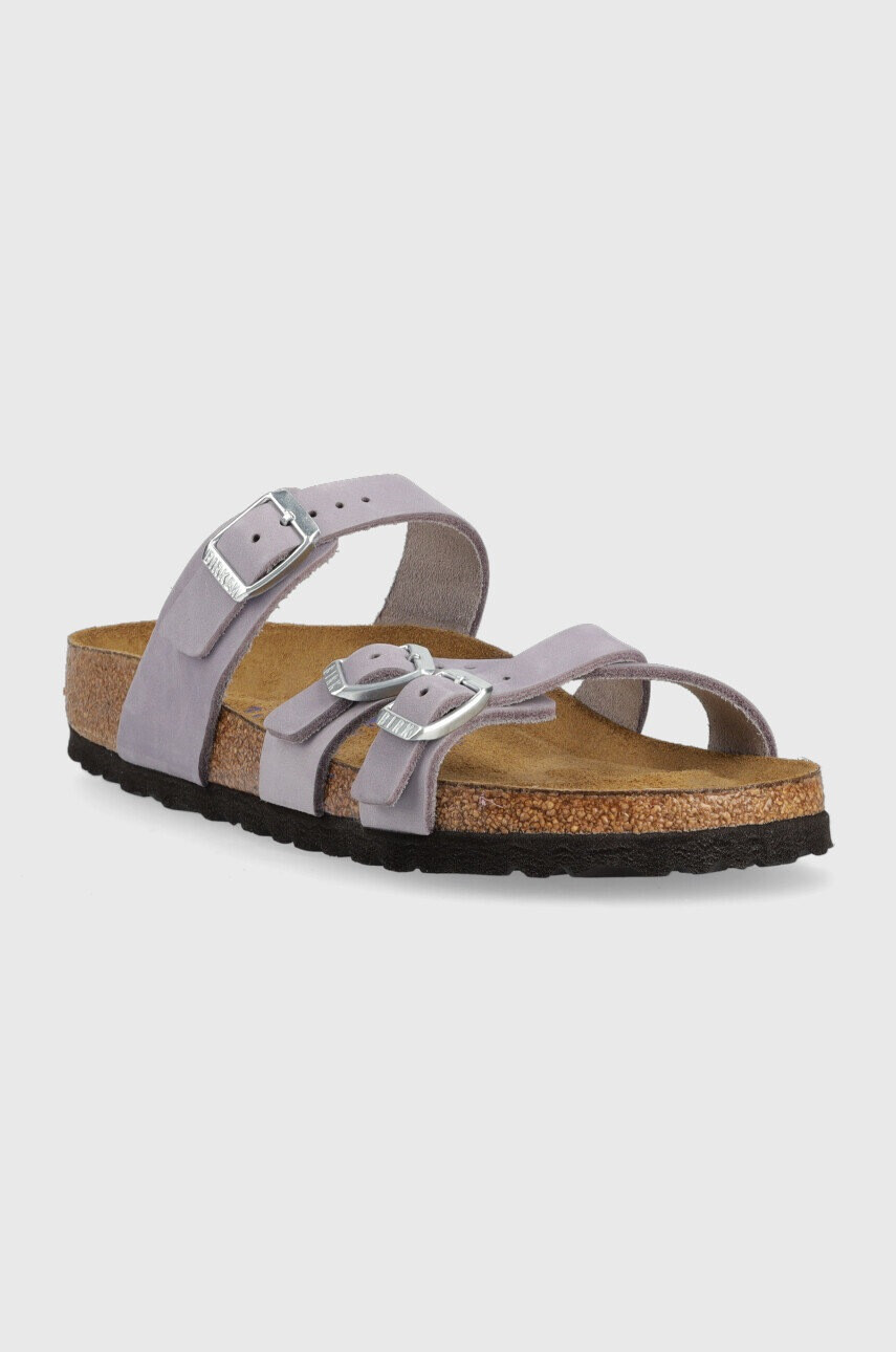 Birkenstock Кожени чехли Franca SFB в лилаво 1024270 - Pepit.bg