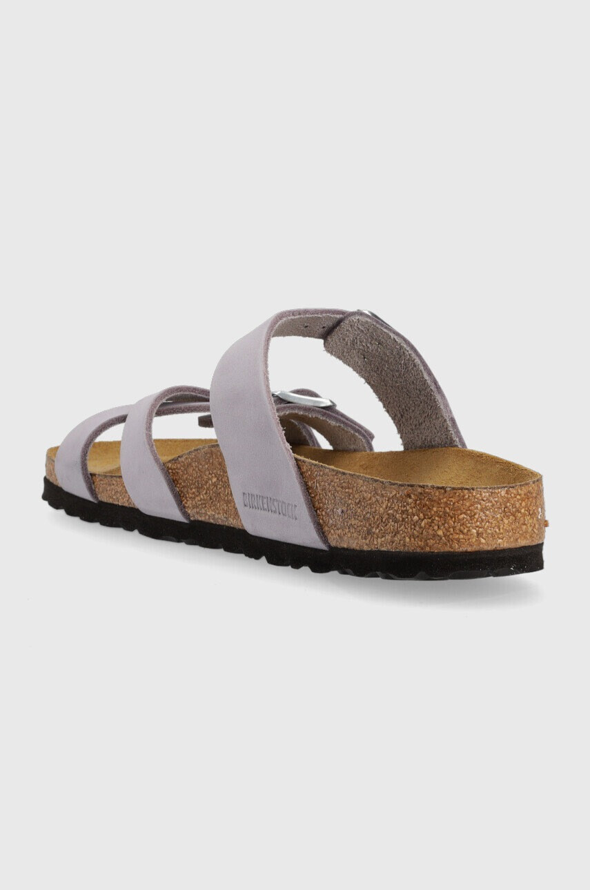 Birkenstock Кожени чехли Franca SFB в лилаво 1024270 - Pepit.bg