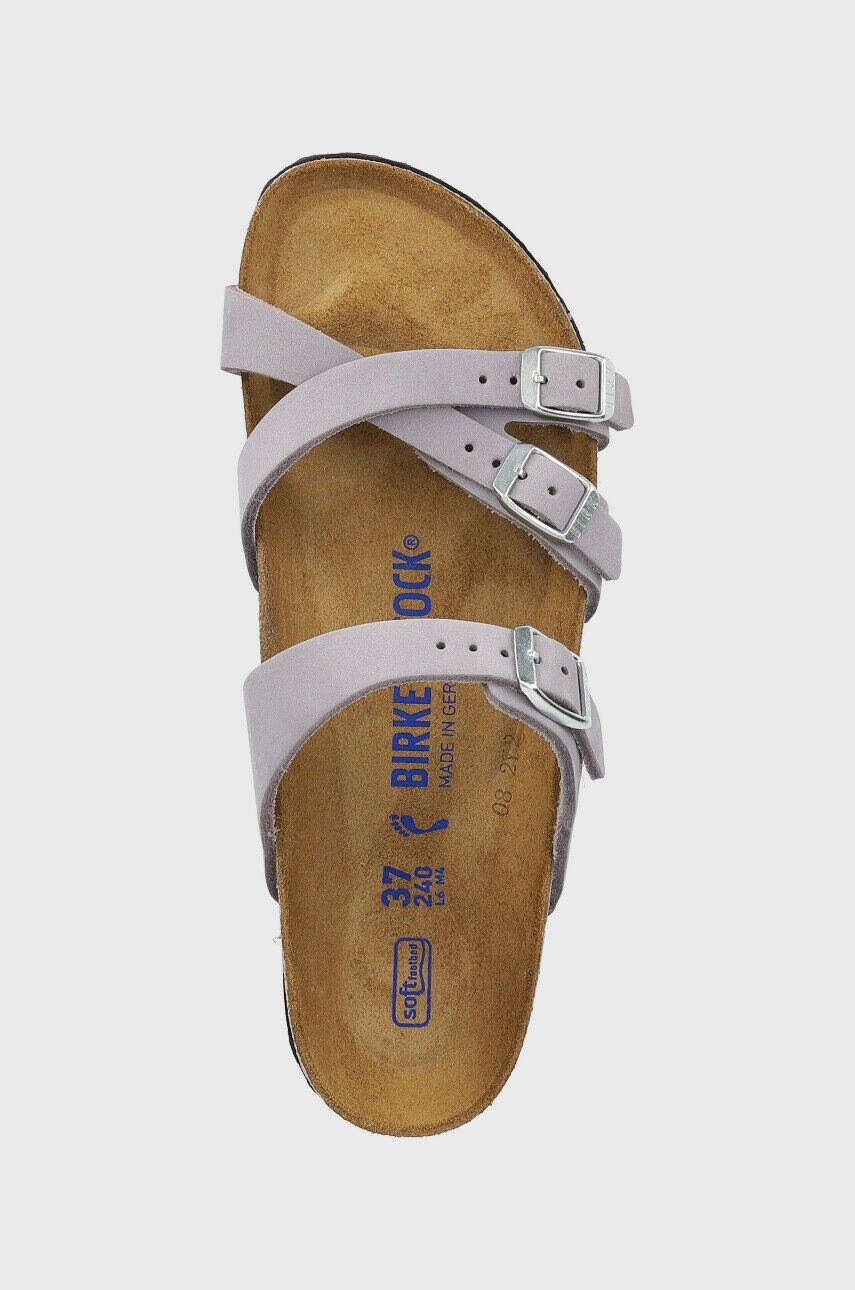 Birkenstock Кожени чехли Franca SFB в лилаво 1024270 - Pepit.bg