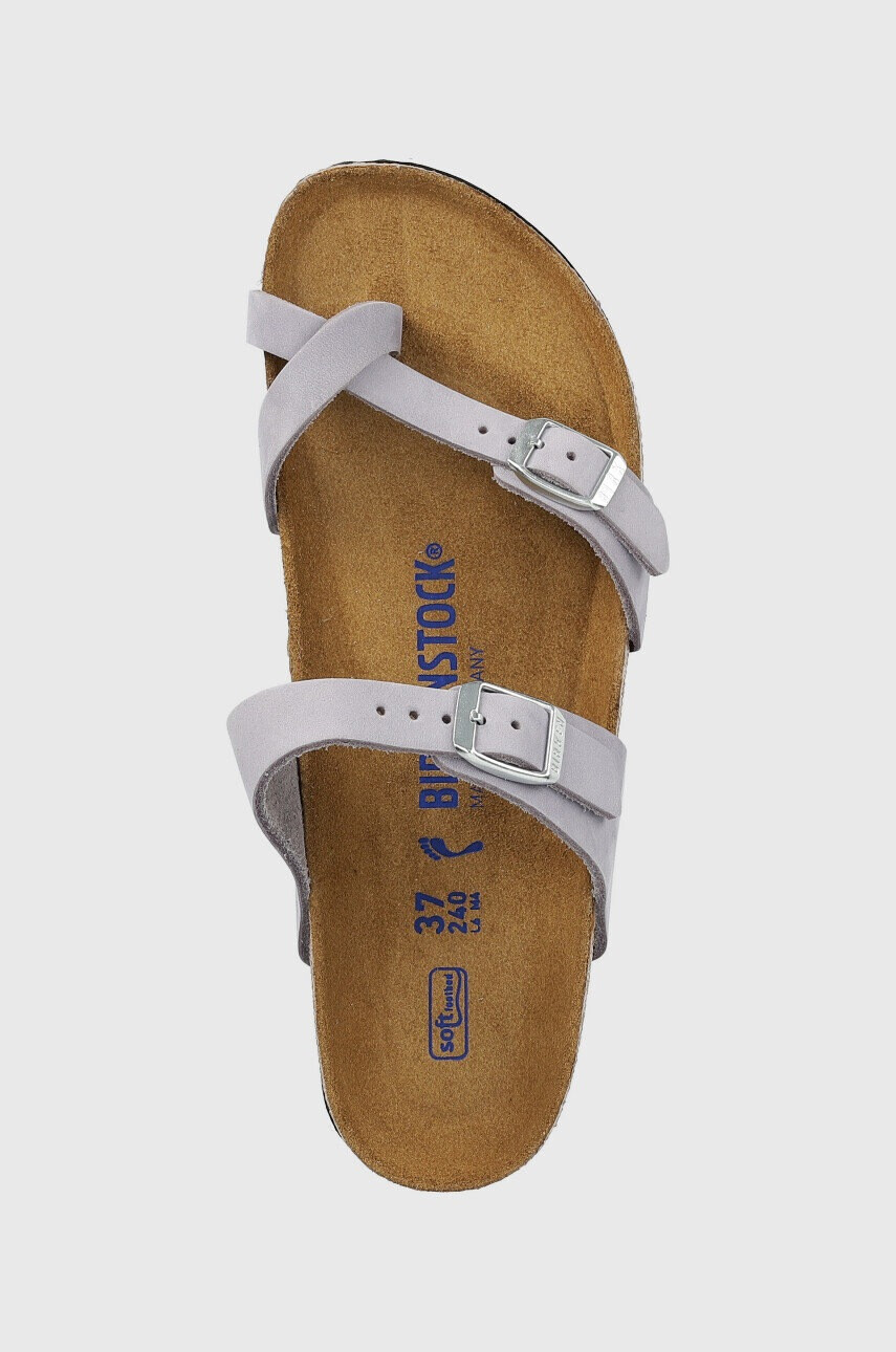 Birkenstock Кожени чехли Mayari SFB в лилаво 1024006 - Pepit.bg