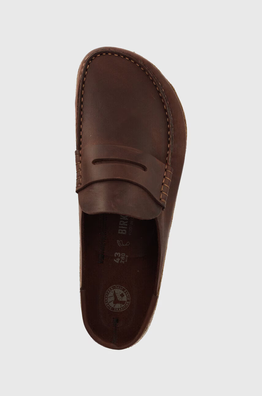 Birkenstock Кожени чехли Naples в кафяво 1025033 - Pepit.bg