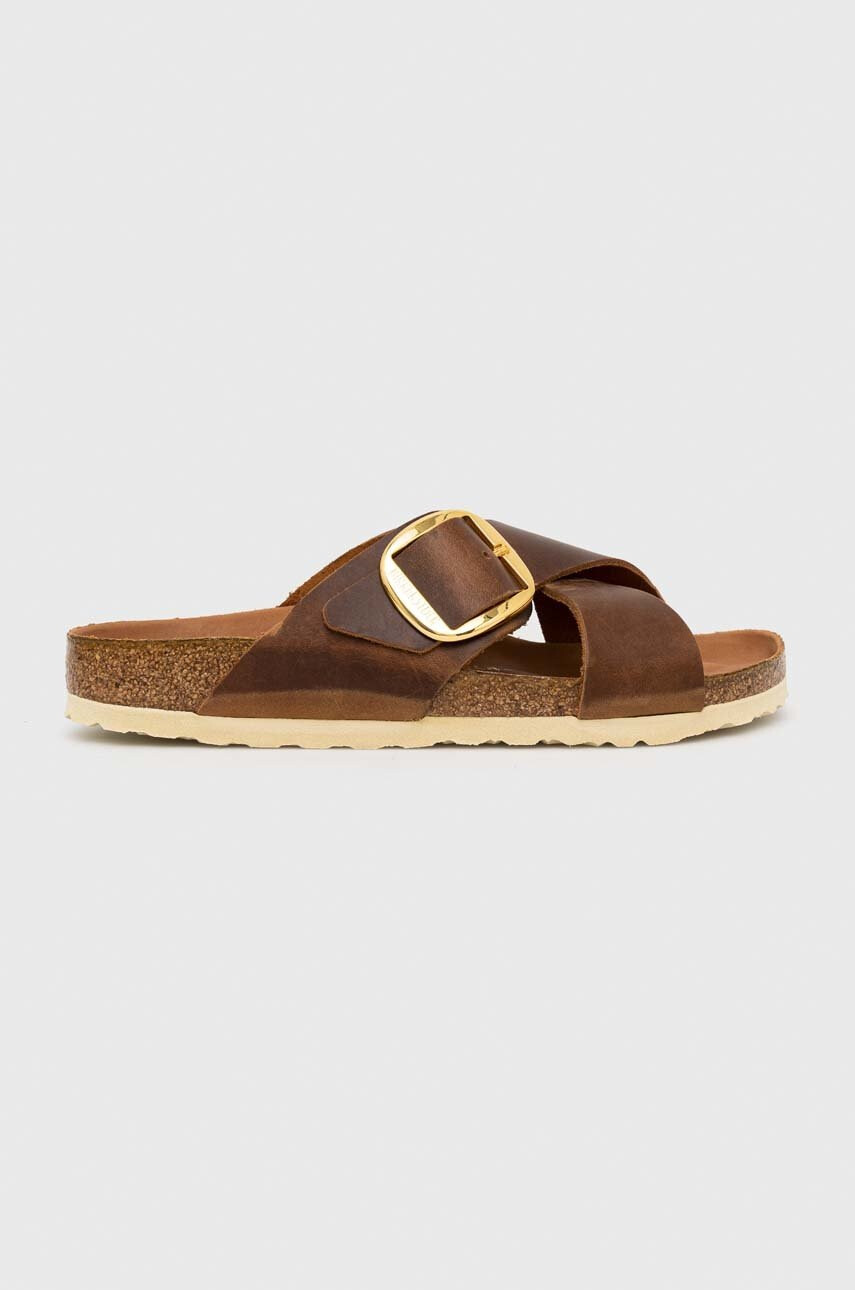 Birkenstock Кожени чехли Siena Big Buckle в кафяво 1020165 - Pepit.bg