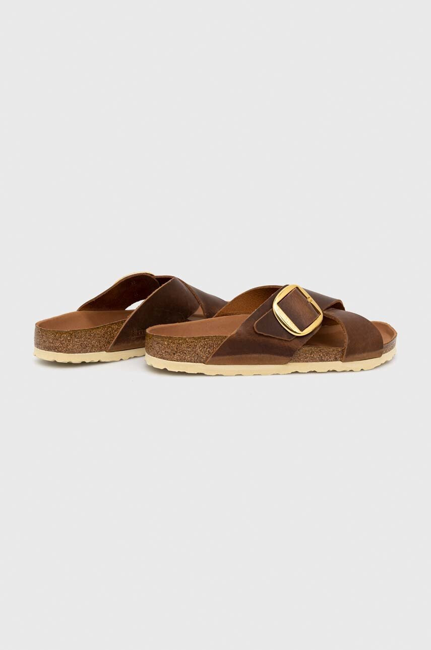 Birkenstock Кожени чехли Siena Big Buckle в кафяво 1020165 - Pepit.bg