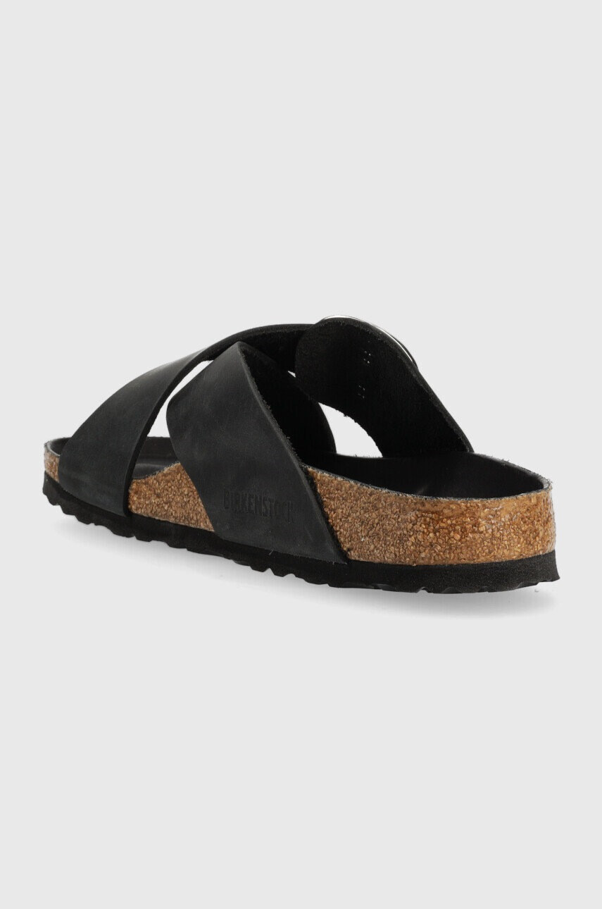 Birkenstock Кожени чехли Siena Big Buckle в черно 1020156 - Pepit.bg