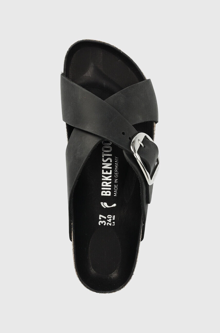 Birkenstock Кожени чехли Siena Big Buckle в черно 1020156 - Pepit.bg