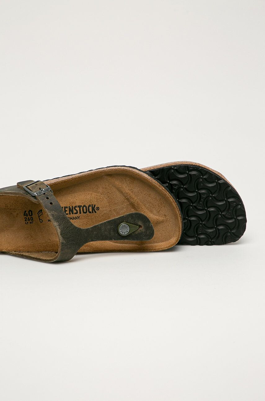 Birkenstock Кожени джапанки Gizeh в черно с равна подметка 1021469 - Pepit.bg