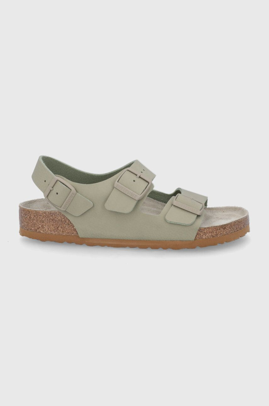 Birkenstock Кожени сандали Milano мъжки в зелено - Pepit.bg