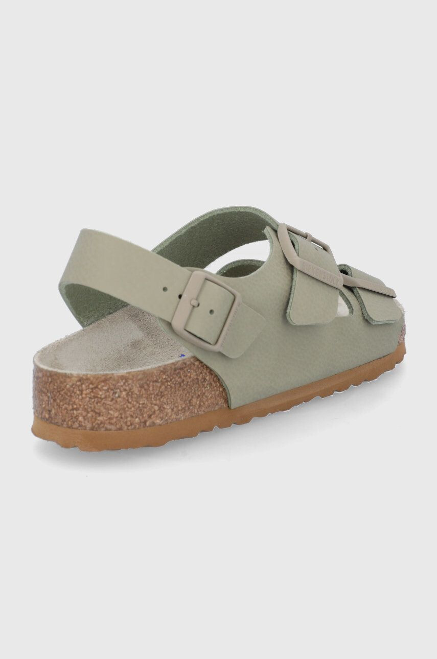 Birkenstock Кожени сандали Milano мъжки в зелено - Pepit.bg